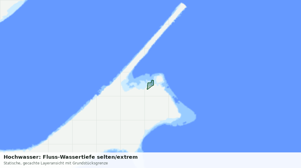 Statische Kartenansicht: Hochwasser: Fluss-Wassertiefe selten/extrem