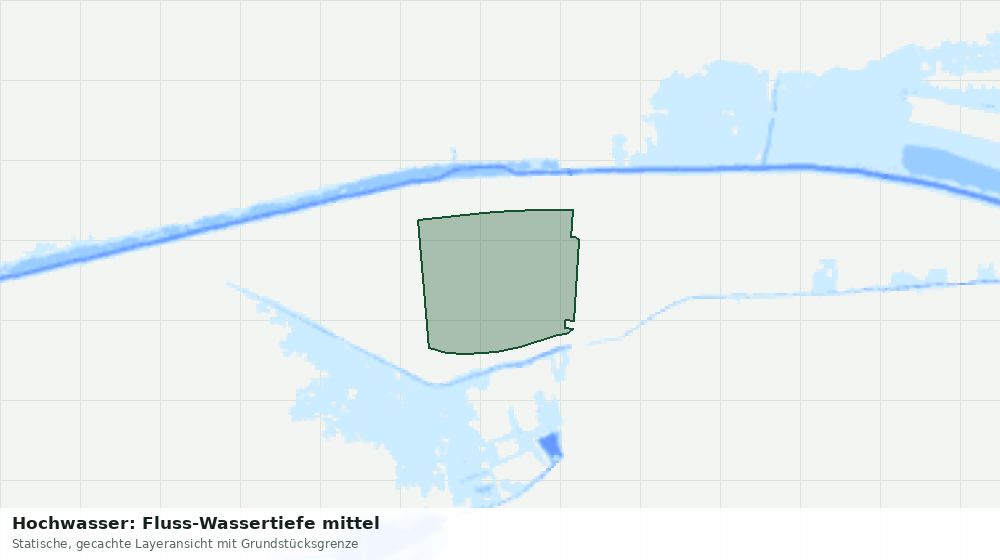 Statische Kartenansicht: Hochwasser: Fluss-Wassertiefe mittel