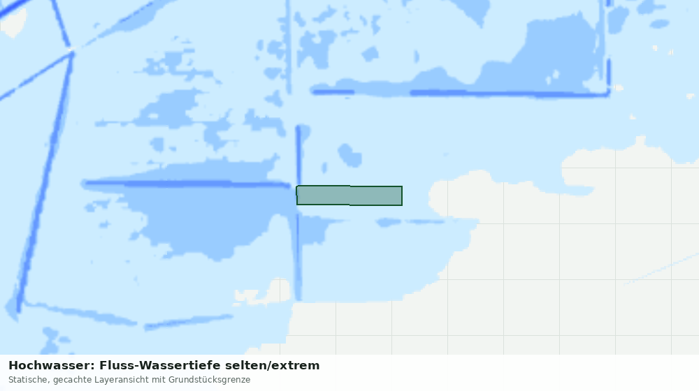 Statische Kartenansicht: Hochwasser: Fluss-Wassertiefe selten/extrem
