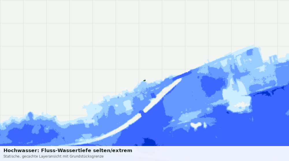 Statische Kartenansicht: Hochwasser: Fluss-Wassertiefe selten/extrem