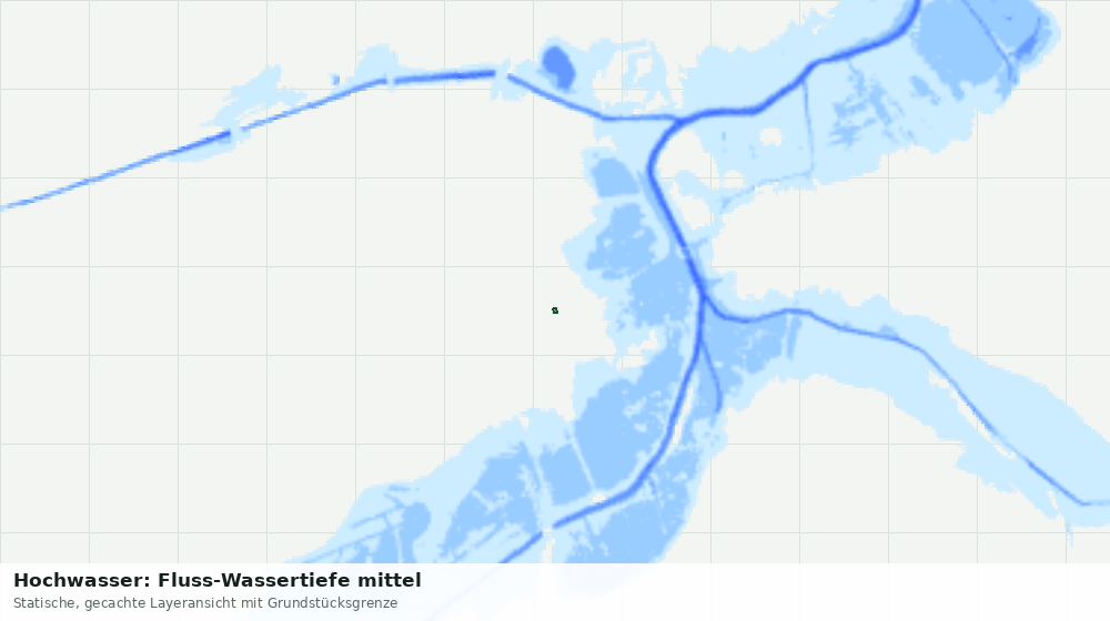 Statische Kartenansicht: Hochwasser: Fluss-Wassertiefe mittel