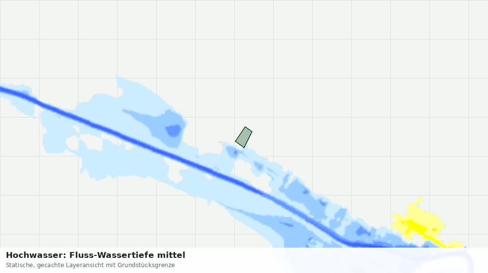 Statische Kartenansicht: Hochwasser: Fluss-Wassertiefe mittel