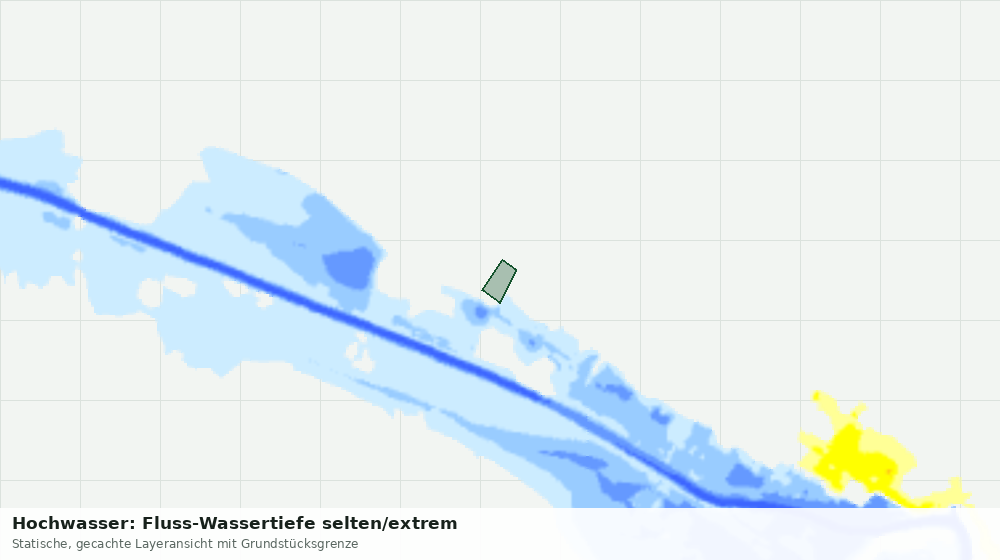 Statische Kartenansicht: Hochwasser: Fluss-Wassertiefe selten/extrem