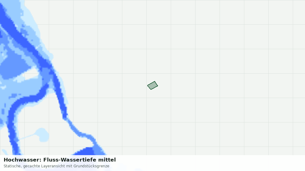 Statische Kartenansicht: Hochwasser: Fluss-Wassertiefe mittel