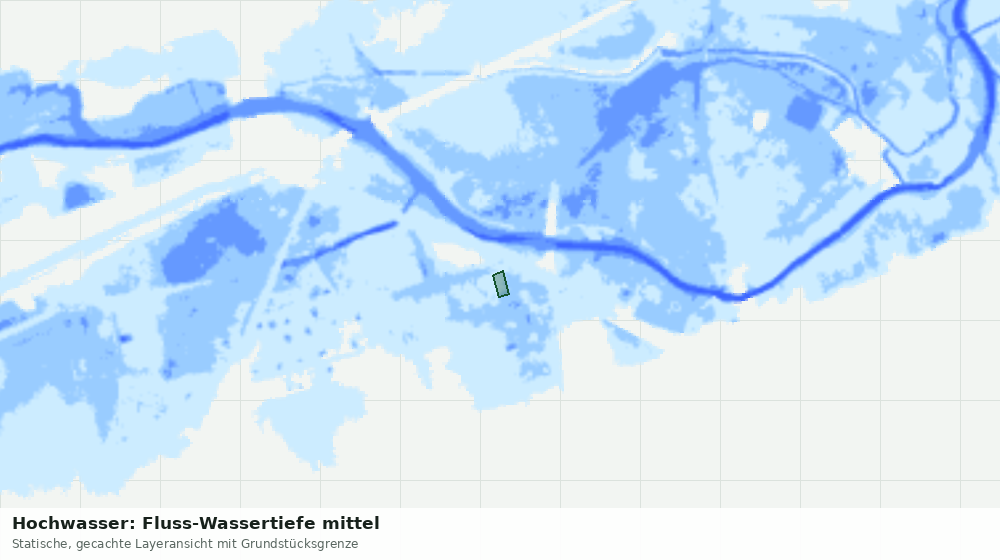 Statische Kartenansicht: Hochwasser: Fluss-Wassertiefe mittel