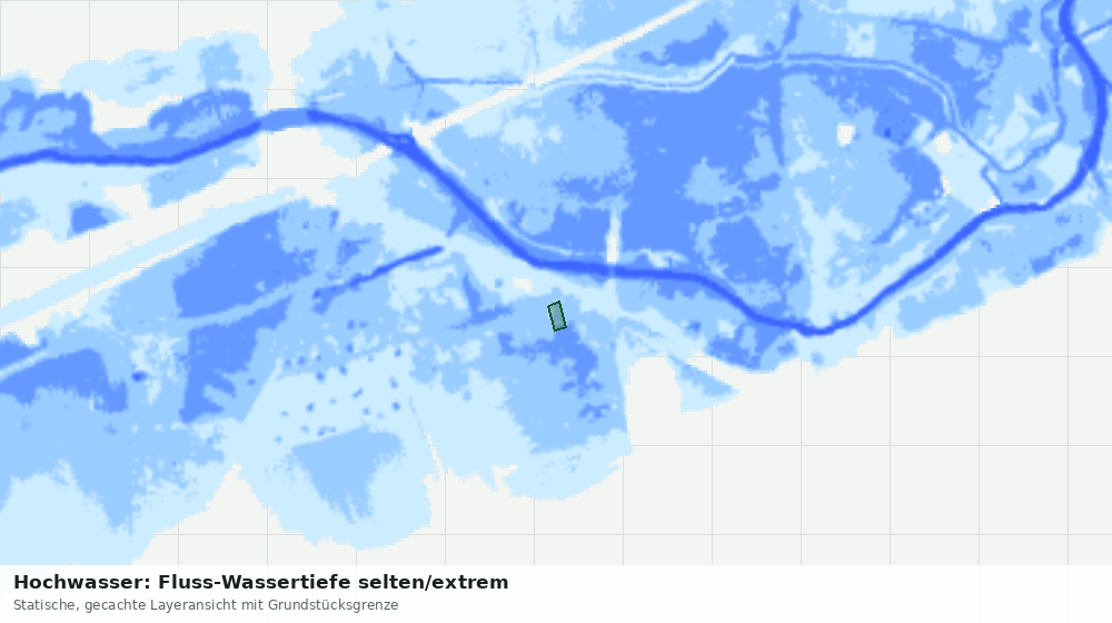 Statische Kartenansicht: Hochwasser: Fluss-Wassertiefe selten/extrem