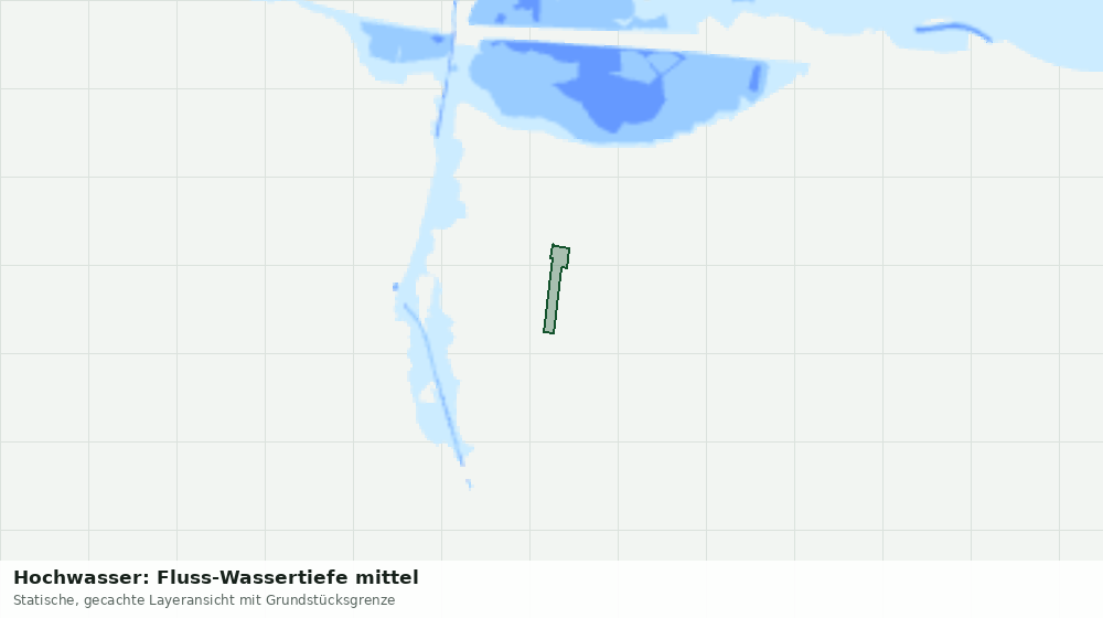 Statische Kartenansicht: Hochwasser: Fluss-Wassertiefe mittel