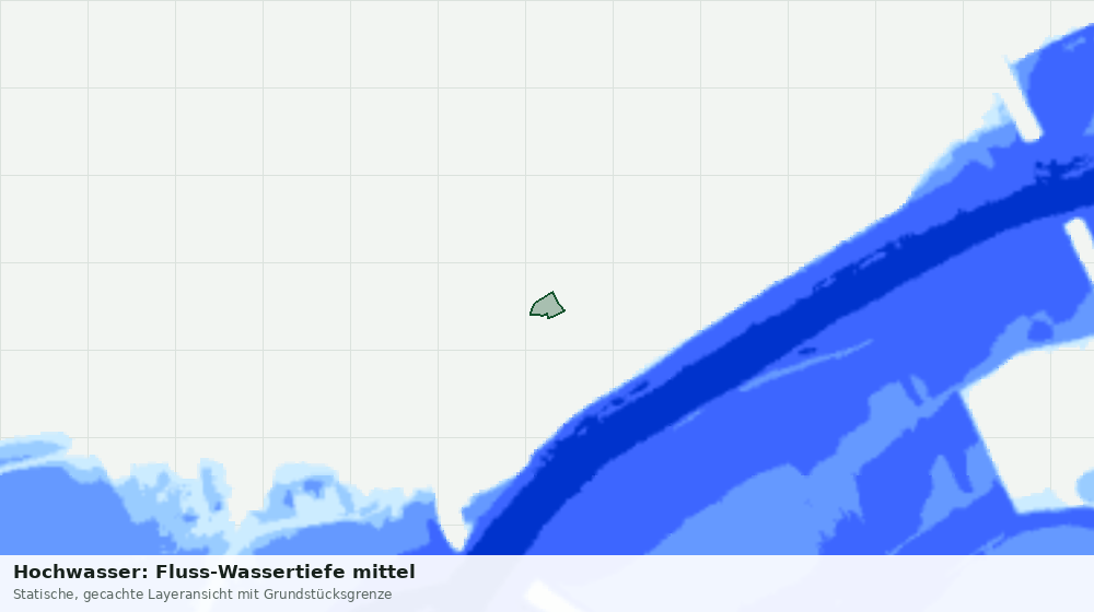 Statische Kartenansicht: Hochwasser: Fluss-Wassertiefe mittel