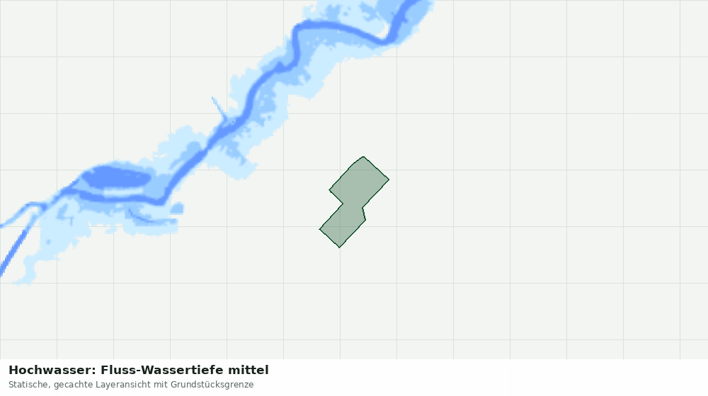 Statische Kartenansicht: Hochwasser: Fluss-Wassertiefe mittel