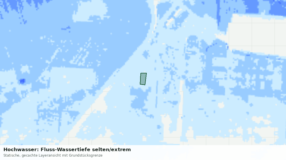 Statische Kartenansicht: Hochwasser: Fluss-Wassertiefe selten/extrem
