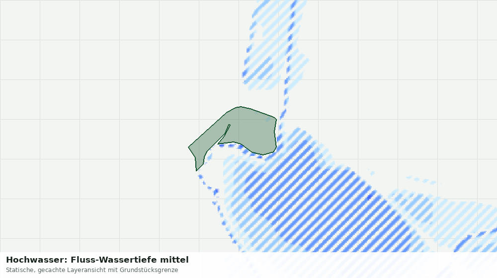 Statische Kartenansicht: Hochwasser: Fluss-Wassertiefe mittel