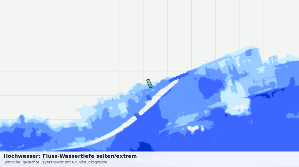 Statische Kartenansicht: Hochwasser: Fluss-Wassertiefe selten/extrem