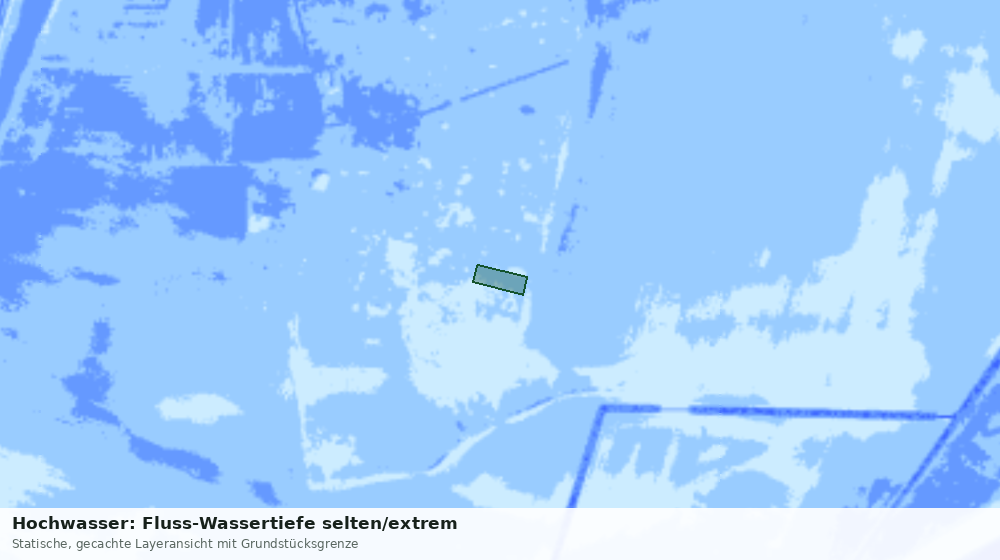 Statische Kartenansicht: Hochwasser: Fluss-Wassertiefe selten/extrem