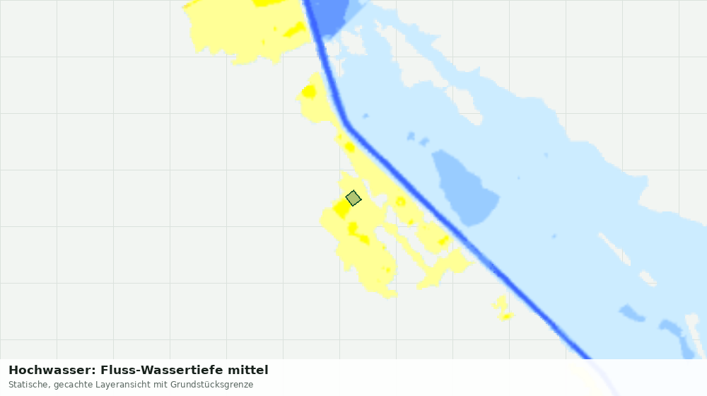 Statische Kartenansicht: Hochwasser: Fluss-Wassertiefe mittel