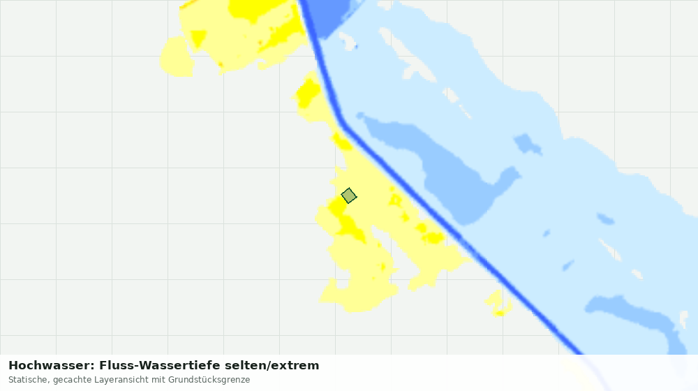Statische Kartenansicht: Hochwasser: Fluss-Wassertiefe selten/extrem
