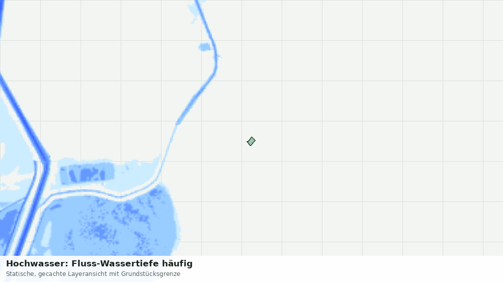 Statische Kartenansicht: Hochwasser: Fluss-Wassertiefe häufig