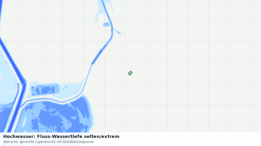 Statische Kartenansicht: Hochwasser: Fluss-Wassertiefe selten/extrem