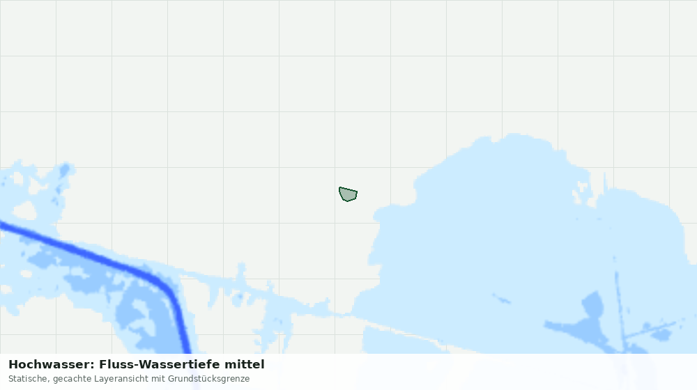Statische Kartenansicht: Hochwasser: Fluss-Wassertiefe mittel