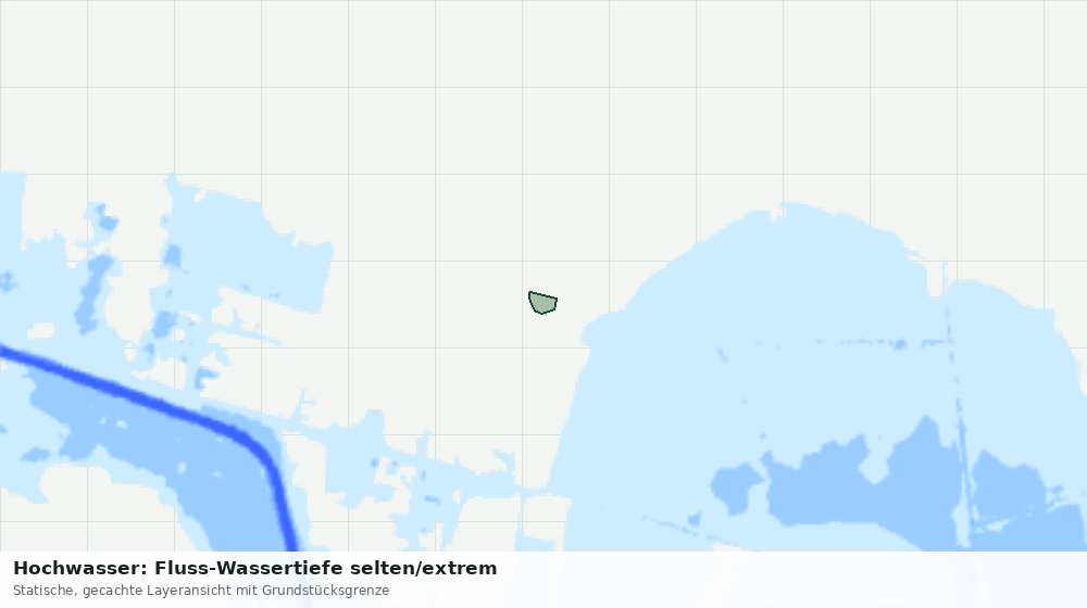 Statische Kartenansicht: Hochwasser: Fluss-Wassertiefe selten/extrem