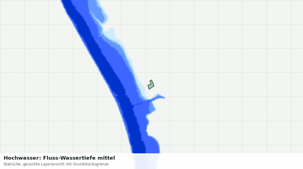 Statische Kartenansicht: Hochwasser: Fluss-Wassertiefe mittel
