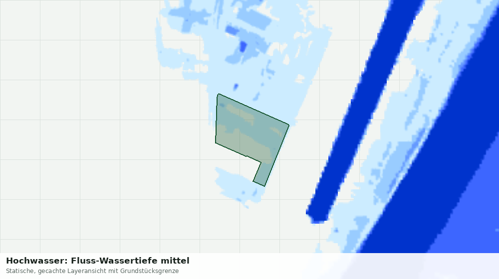 Statische Kartenansicht: Hochwasser: Fluss-Wassertiefe mittel