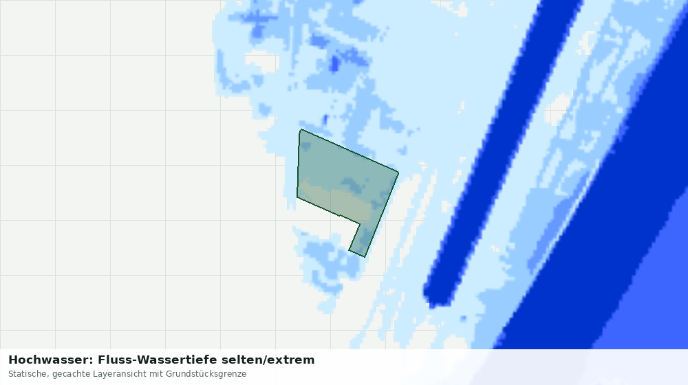 Statische Kartenansicht: Hochwasser: Fluss-Wassertiefe selten/extrem