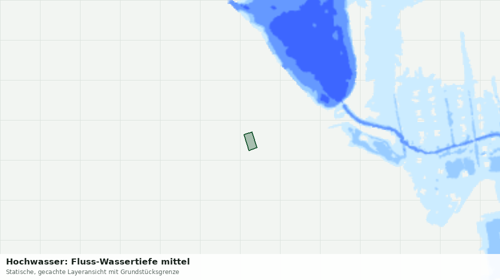 Statische Kartenansicht: Hochwasser: Fluss-Wassertiefe mittel