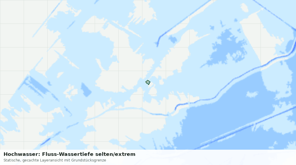 Statische Kartenansicht: Hochwasser: Fluss-Wassertiefe selten/extrem