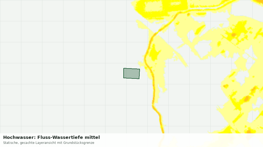 Statische Kartenansicht: Hochwasser: Fluss-Wassertiefe mittel