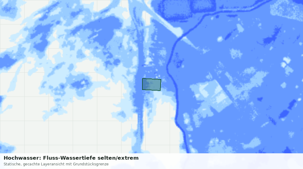 Statische Kartenansicht: Hochwasser: Fluss-Wassertiefe selten/extrem