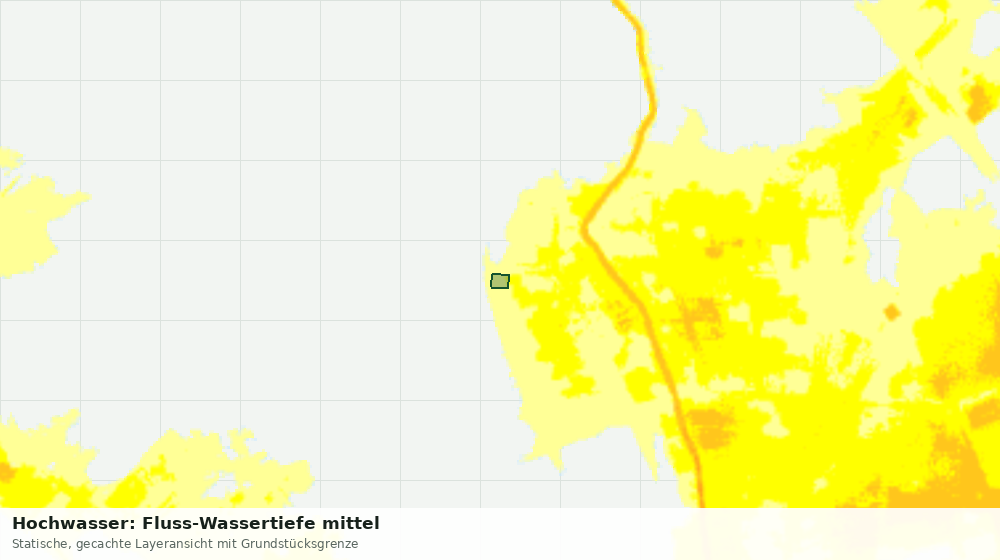 Statische Kartenansicht: Hochwasser: Fluss-Wassertiefe mittel