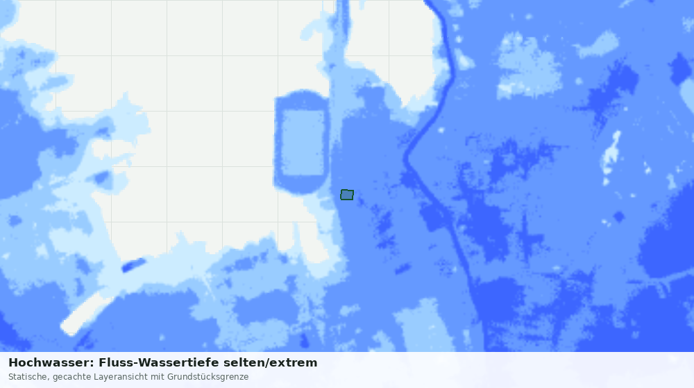 Statische Kartenansicht: Hochwasser: Fluss-Wassertiefe selten/extrem