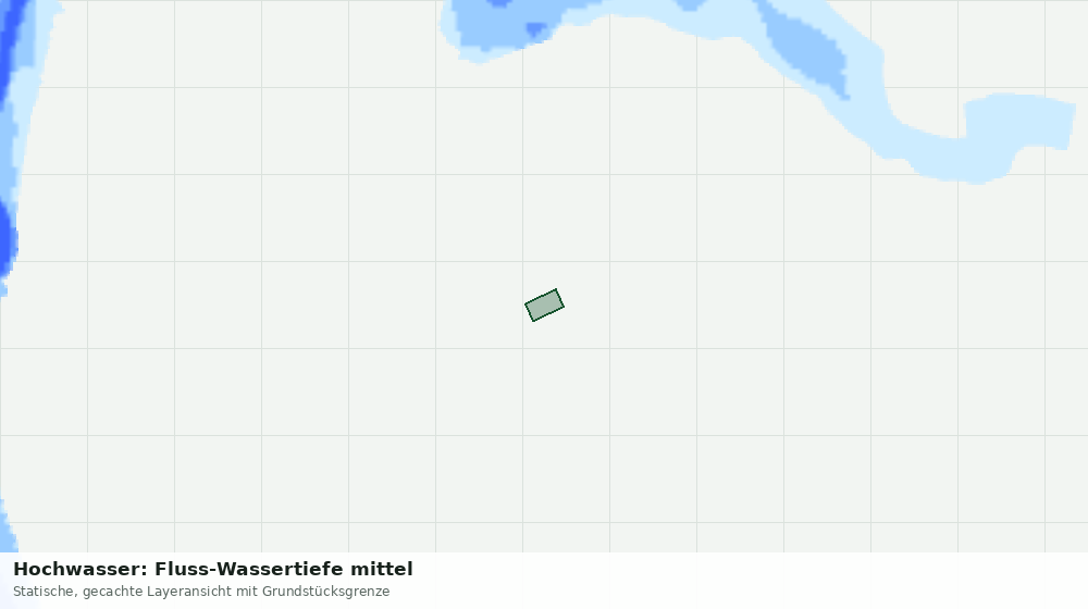 Statische Kartenansicht: Hochwasser: Fluss-Wassertiefe mittel
