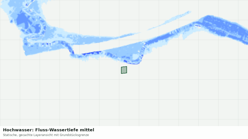 Statische Kartenansicht: Hochwasser: Fluss-Wassertiefe mittel