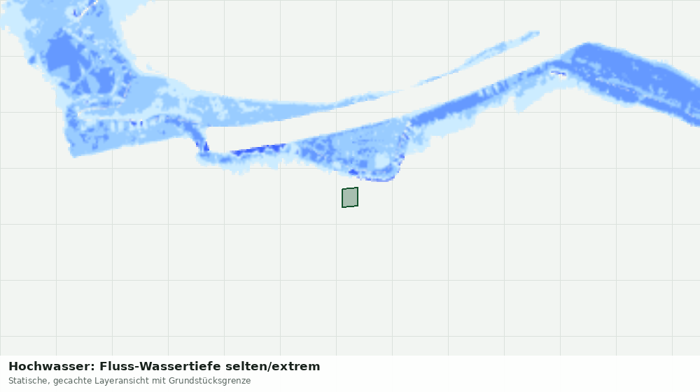 Statische Kartenansicht: Hochwasser: Fluss-Wassertiefe selten/extrem