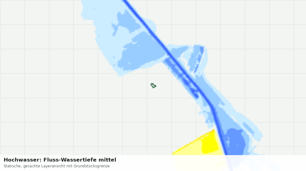 Statische Kartenansicht: Hochwasser: Fluss-Wassertiefe mittel