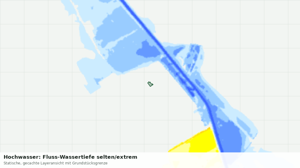 Statische Kartenansicht: Hochwasser: Fluss-Wassertiefe selten/extrem