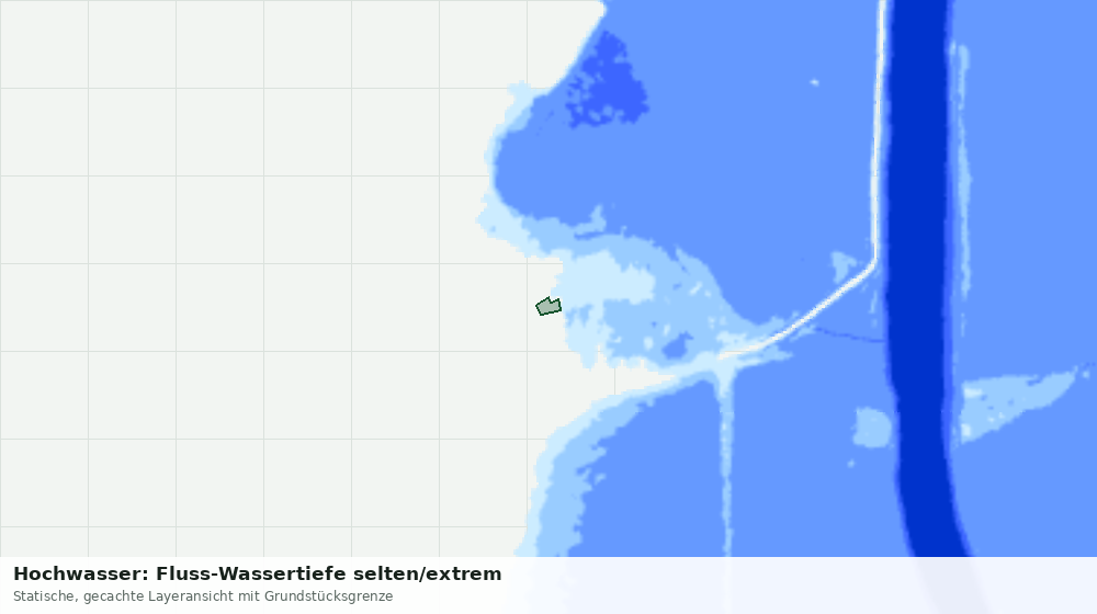 Statische Kartenansicht: Hochwasser: Fluss-Wassertiefe selten/extrem
