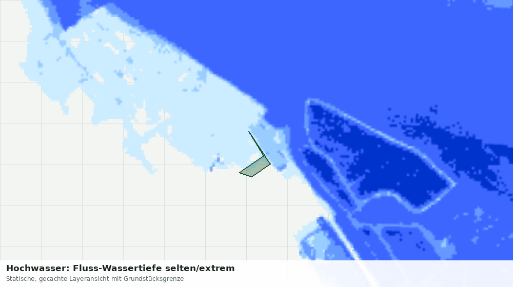 Statische Kartenansicht: Hochwasser: Fluss-Wassertiefe selten/extrem