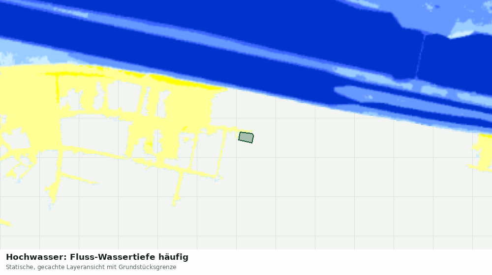 Statische Kartenansicht: Hochwasser: Fluss-Wassertiefe häufig
