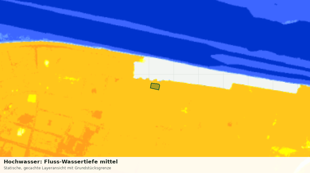 Statische Kartenansicht: Hochwasser: Fluss-Wassertiefe mittel