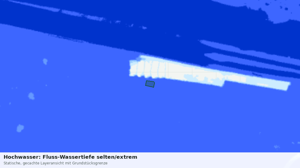 Statische Kartenansicht: Hochwasser: Fluss-Wassertiefe selten/extrem