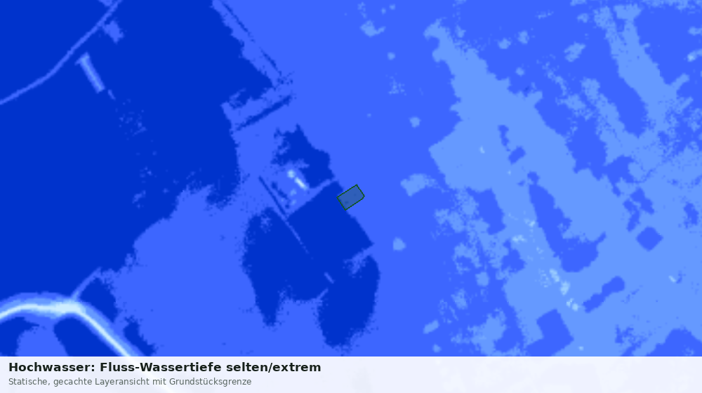 Statische Kartenansicht: Hochwasser: Fluss-Wassertiefe selten/extrem