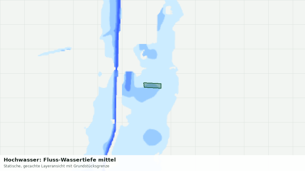 Statische Kartenansicht: Hochwasser: Fluss-Wassertiefe mittel