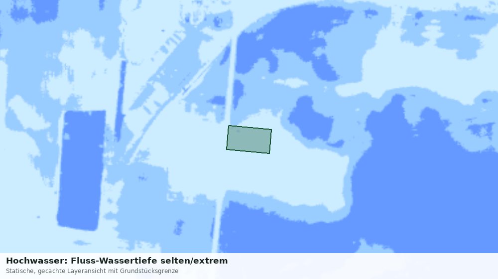 Statische Kartenansicht: Hochwasser: Fluss-Wassertiefe selten/extrem