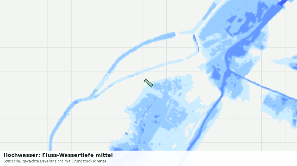 Statische Kartenansicht: Hochwasser: Fluss-Wassertiefe mittel