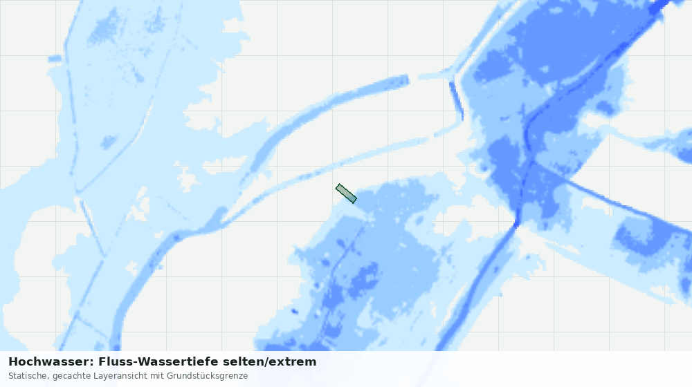 Statische Kartenansicht: Hochwasser: Fluss-Wassertiefe selten/extrem