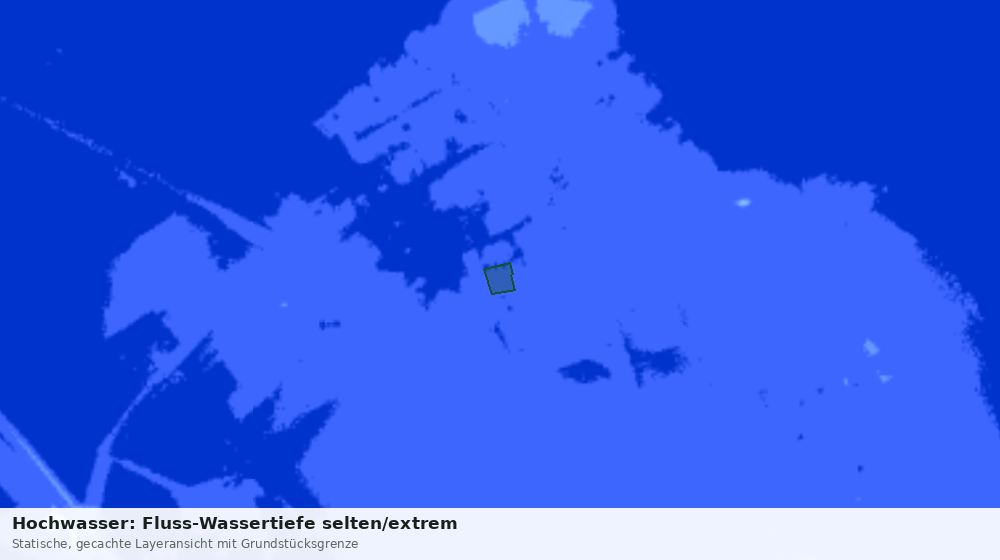 Statische Kartenansicht: Hochwasser: Fluss-Wassertiefe selten/extrem