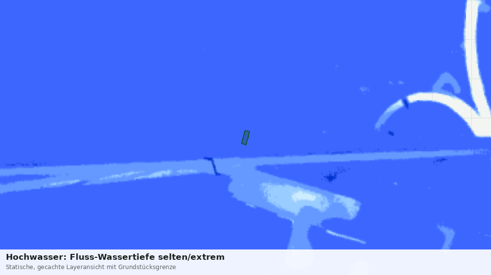 Statische Kartenansicht: Hochwasser: Fluss-Wassertiefe selten/extrem