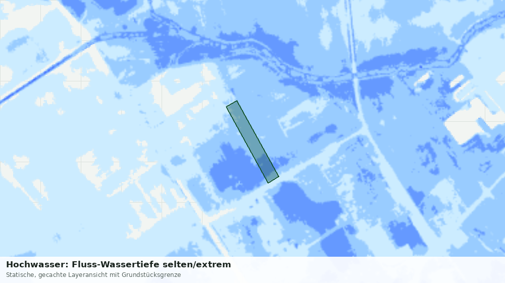Statische Kartenansicht: Hochwasser: Fluss-Wassertiefe selten/extrem